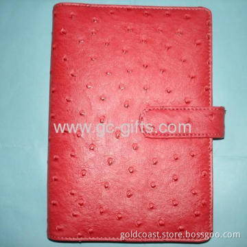 Pink Ostrich Leather Organizers 
